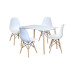 AKCIA Jedálenský stôl 120x80 UNO biely + 4 stoličky UNO biele